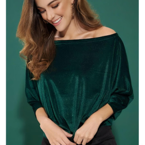 Blusa Verde en Terciopelo