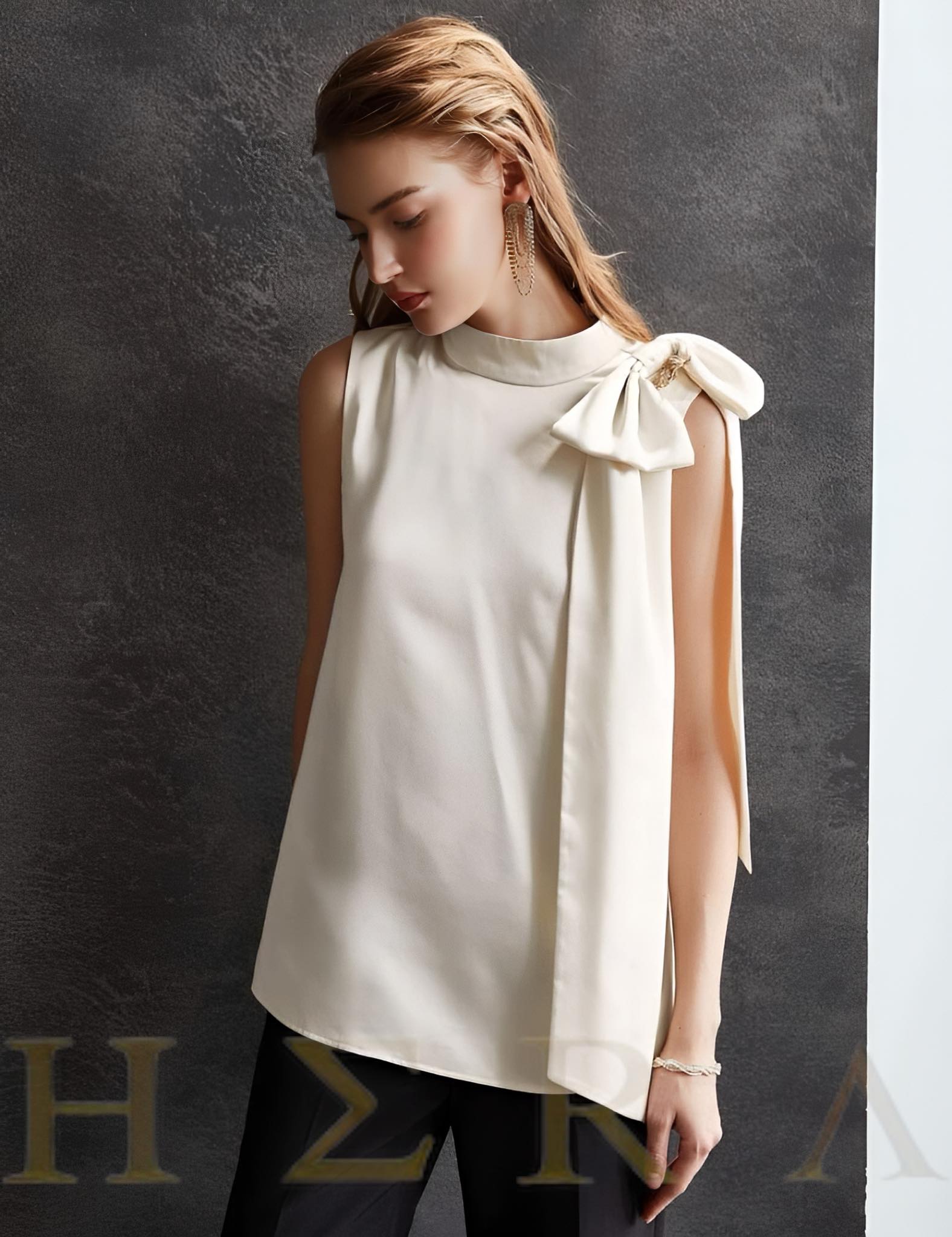Bow Shoulder Embellished Top - Imagen 5