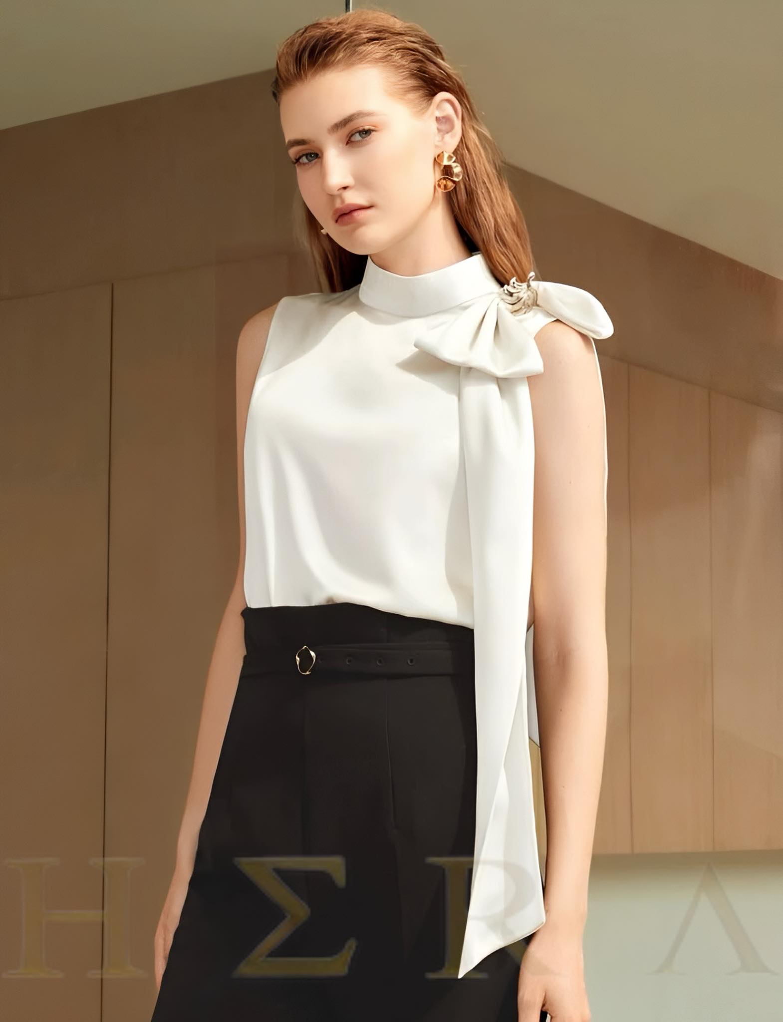 Bow Shoulder Embellished Top - Imagen 8
