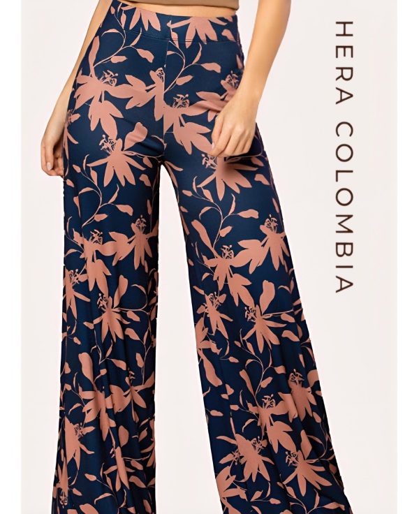 Pantalón estampado de flores - Imagen 3