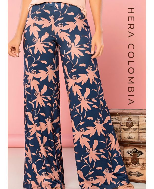Pantalón estampado de flores